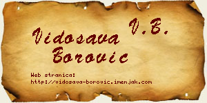 Vidosava Borović vizit kartica